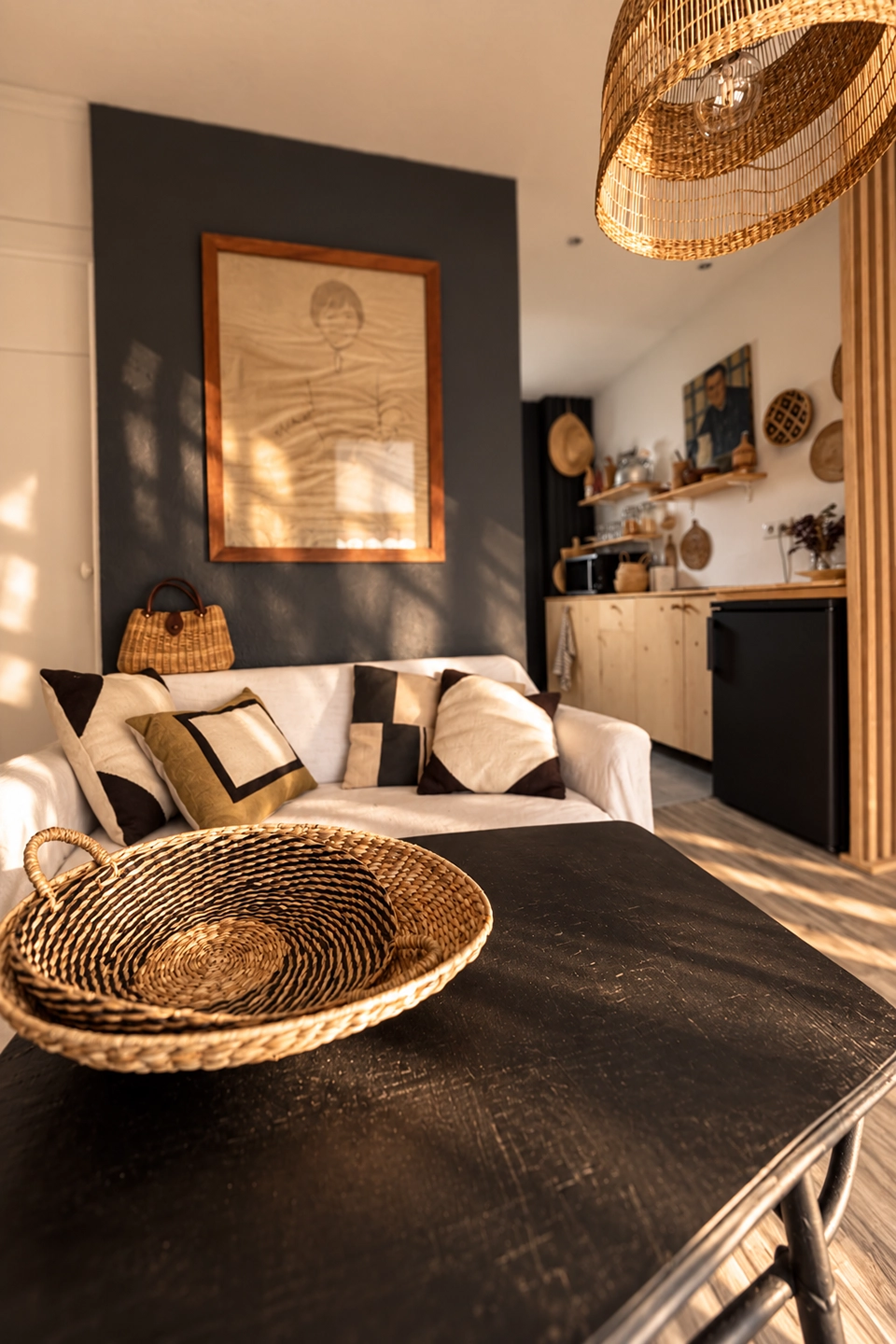Table et chapeau de paille